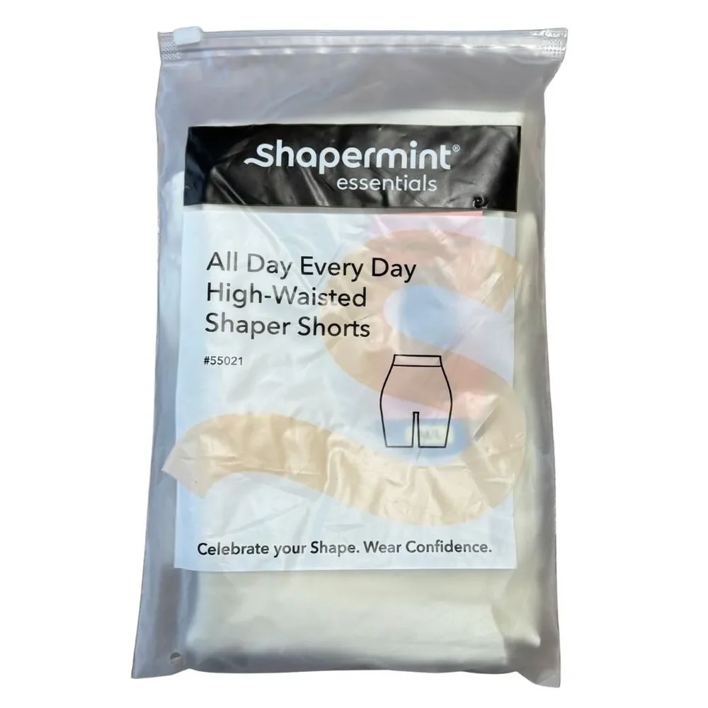 SHAPERMINT Shaper Shorts M/L Beige High Waisted Smoothing NWT - Picture 7 of 7